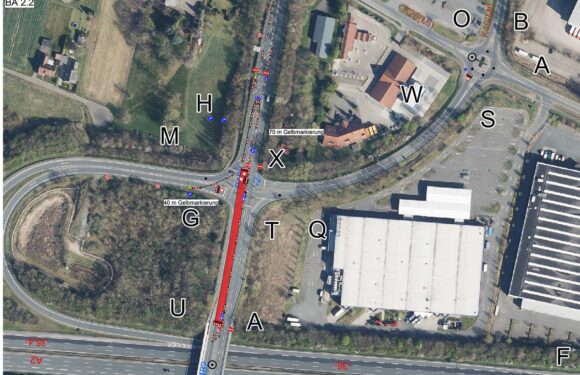 B482: Neuer Bauabschnitt der Großbaustelle zwischen der A2 in Vennebeck und Hausberge