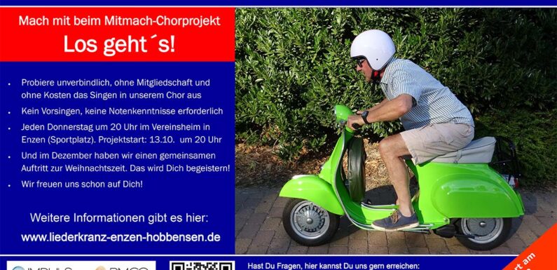 Männerchor Enzen-Hobbensen lädt zum Mitmach-Projekt ein
