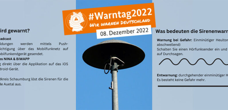 Bundesweiter Warntag: Technische Infrastruktur wird mit Probewarnung getestet