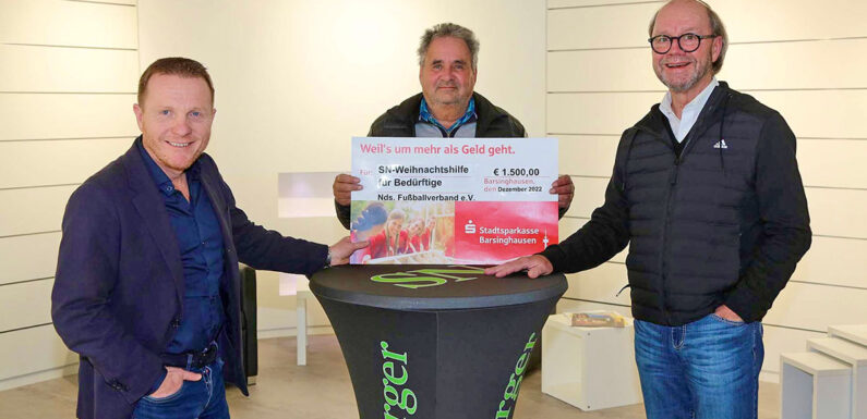 Niedersächsischer Fußballverband (NFV) beteiligt sich an SN-Weihnachtshilfe