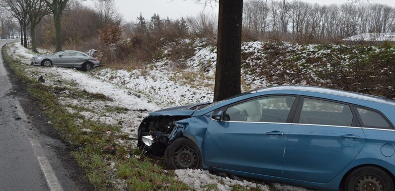 B65 bei Müsingen: Hyundai-Fahrerin rammt Mercedes im Gegenverkehr