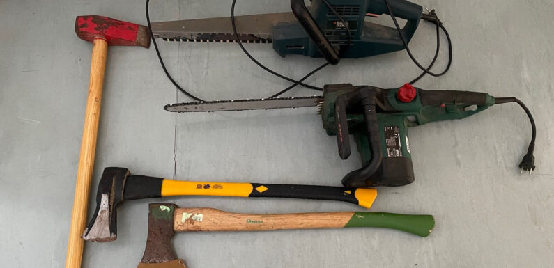 Polizei sucht Eigentümer: Drei Äxte und zwei Elektrosägen in Obernwöhren gefunden