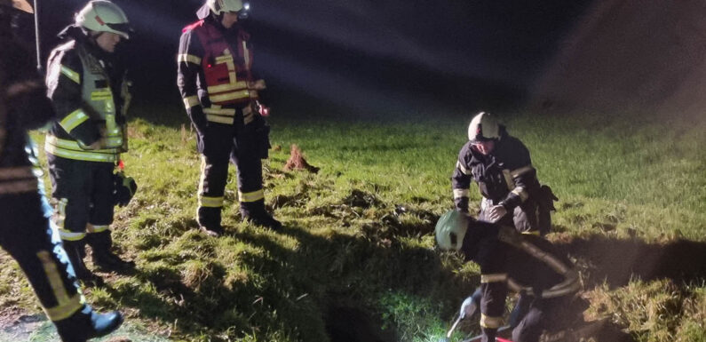 Verunreinigung des Regenrückhaltebeckens: Einsatz von Feuerwehr und Polizei in Bad Nenndorf