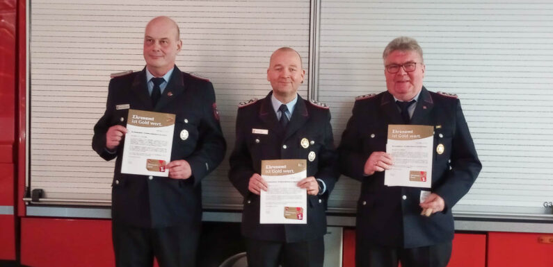 Jahreshauptversammlung der Feuerwehr Hagenburg-Altenhagen: Uwe Niemeyer erhält die Ehrennadel in Silber für langjähriges Engagement