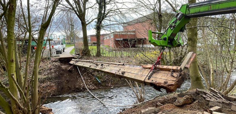 Neubau der Auebrücke zur Grundschule Meinsen-Warber