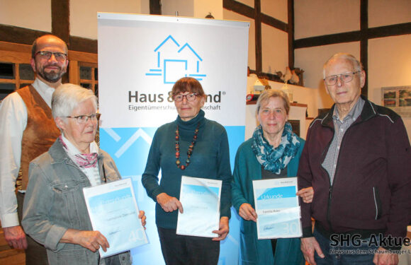 Jahreshauptversammlung Haus und Grund Schaumburg-Obernkirchen: Hausbesitzer stehen vor vielen Fragen