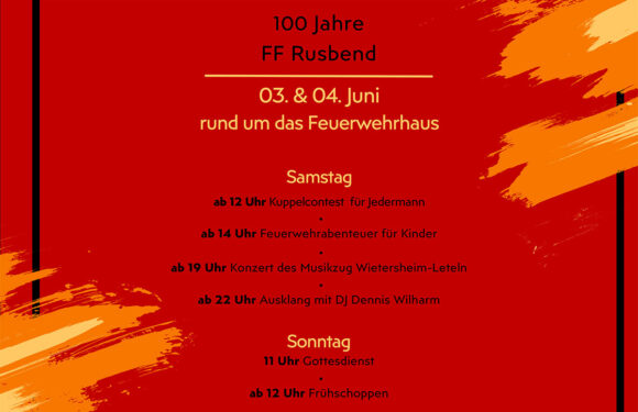 Feuerwehr Rusbend bereitet sich auf 100-jähriges Jubiläum vor