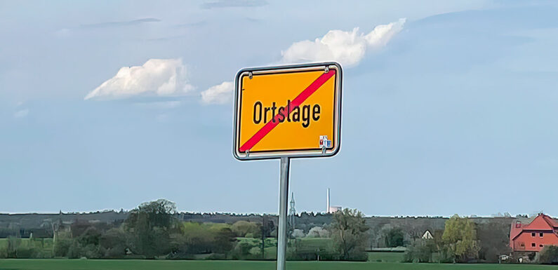 Ortseingangsschild von Scheie gestohlen