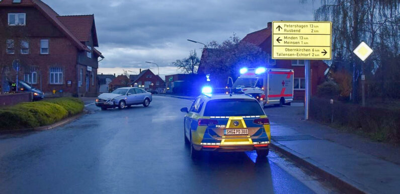 Aus dem Polizeibericht: Unfall auf Kreuzung in Warber und auf der B65