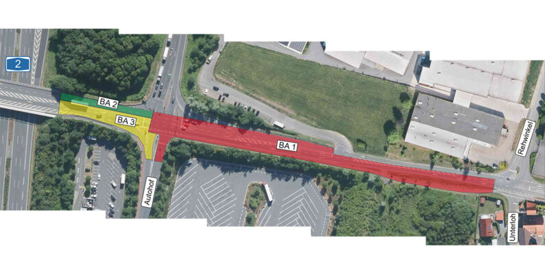 Bauarbeiten auf der B482: Sperrung zwischen Porta Westfalica-Holtrup und A2