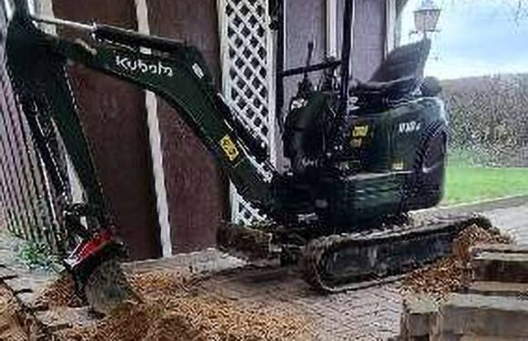 Anhänger mit Minibagger in Lüdersfeld gestohlen