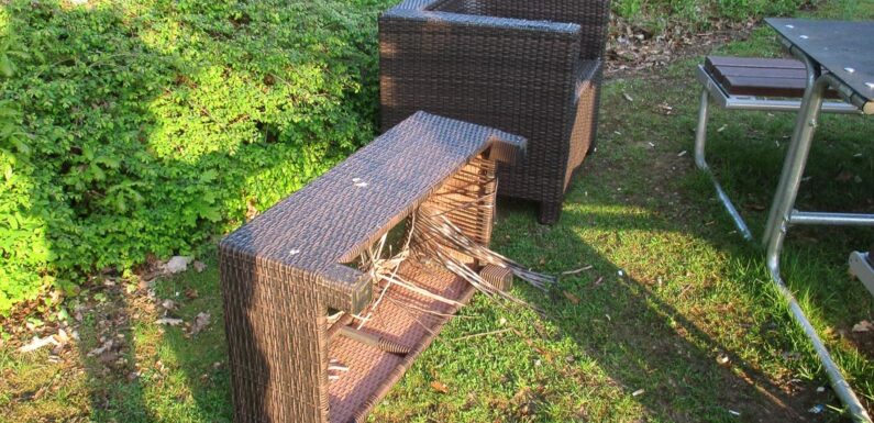 Obernkirchen: Rattanmöbel auf Schulhof vorgefunden