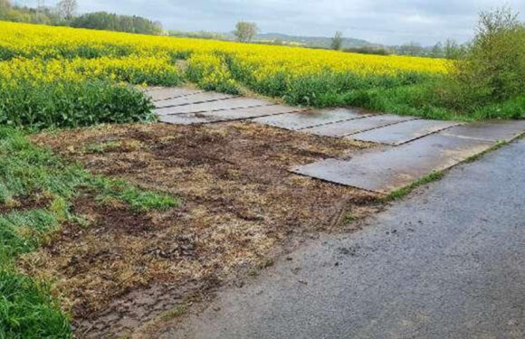 Diebe klauen schwere Stahlplatten von Baustelle in Nienbrügge