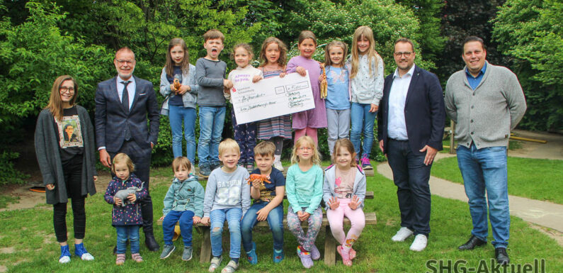 Soziale Unwuchten ausgleichen: Bürgerbataillon spendet 500 Euro Erlös aus Aktion Kinderhilfe an den Bodelschwingh-Kindergarten