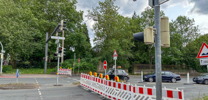 Unterführung in der Viktoriastraße in Richtung Mindener Innenstadt gesperrt