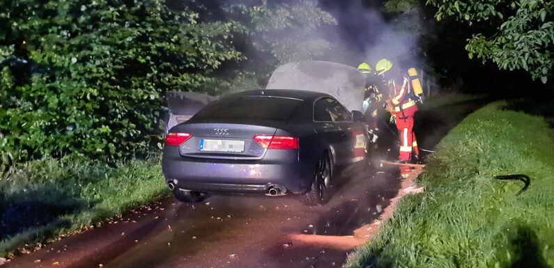 Feuerwehr wird zu brennendem Audi in Bückeburg alarmiert
