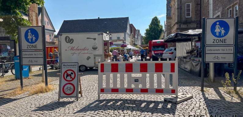 Verlegung des Wochenmarktes