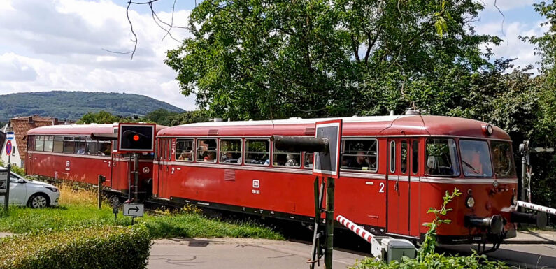 Im gemütlichen Schienenbustempo wieder von Rinteln nach Stadthagen fahren