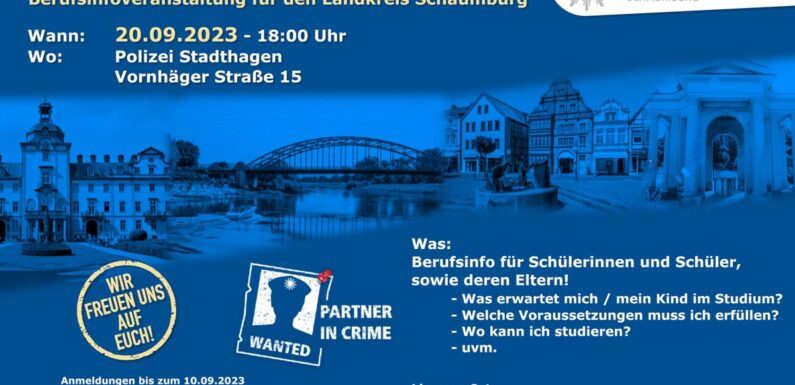 Berufsinfoveranstaltung der Schaumburger Polizeidienststellen