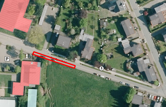 Verkehrseinschränkungen beim Bau der Übergangsschule in Evesen