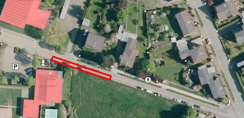 Verkehrseinschränkungen beim Bau der Übergangsschule in Evesen