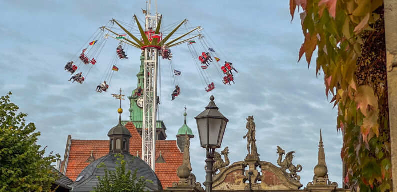 Beim Herbstmarkt Bückeburg aus 40 Metern Höhe entdecken