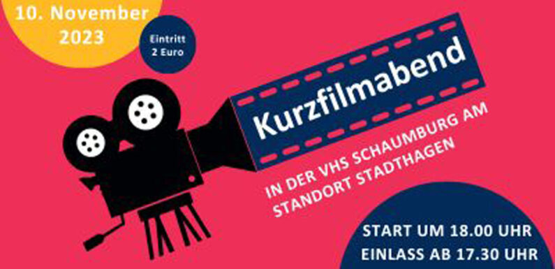 Kurzfilmabend in der VHS Schaumburg – jetzt vormerken