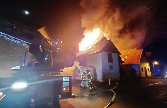 Hausbrand in Algesdorf: Feuerwehrleute bergen Toten