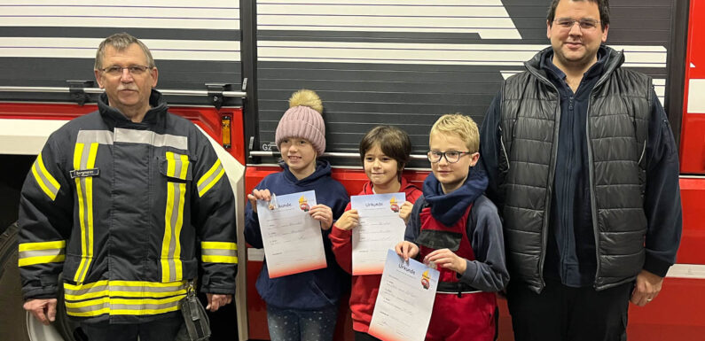 Fit für die Jugendfeuerwehr: Erfolgreiche Abnahme des Kinderfeuerwehrabzeichens Flori 3