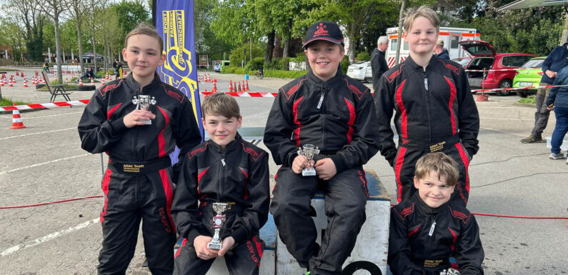 Viel Pech und zweimal Platz Zwei: Stetiger Platzwechsel im Kart und Einführungslehrgang im ADAC Slalom Youngster-Cup