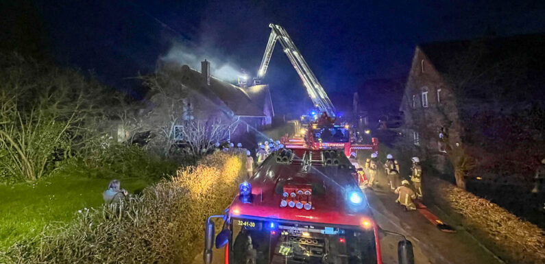 Feuerwehren der Stadt Stadthagen üben den Ernstfall in Hörkamp-Langenbruch