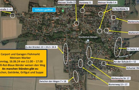 Dritter Carport- und Garagenflohmarkt in Meinsen-Warber