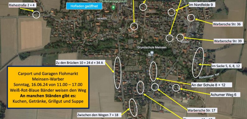 Dritter Carport- und Garagenflohmarkt in Meinsen-Warber