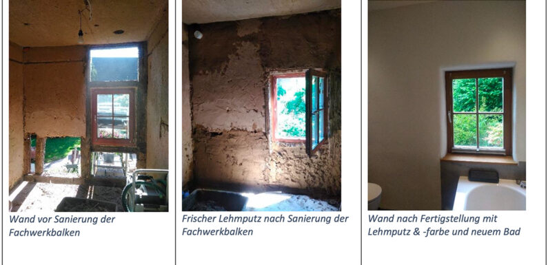 Altbausanierung: Workshop Lehm- & Kalkputz in der Alten Schule Soldorf