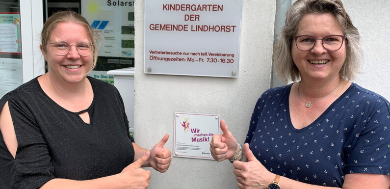 Im Kindergarten Lindhorst spielt die Musik: Kooperation mit der Kreisjugendmusikschule