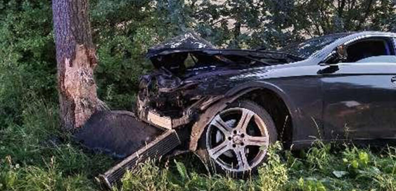 Frontal gegen einen Baum: Mercedes-Fahrer wird bei Unfall in Lauenhagen leicht verletzt