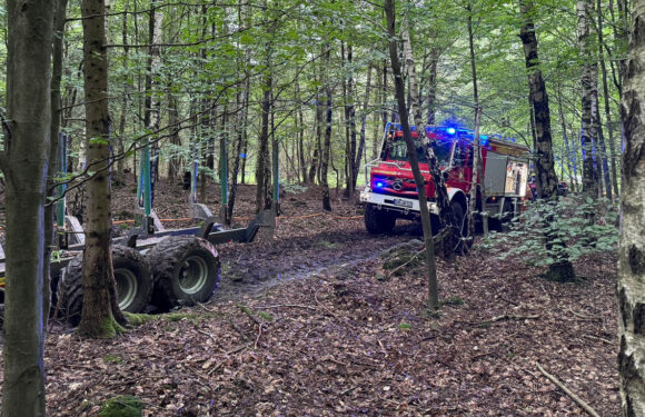 Realistische Alarmübung: Feuerwehr und Rettungsdienst eilen zu Forstunfall im Bückeberg
