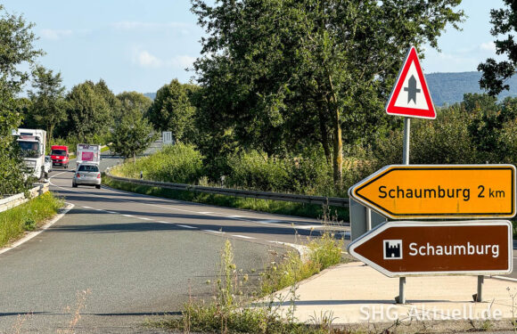 Baustelle auf der B 83 zwischen Schaumburg und Hessisch Oldendorf angekündigt