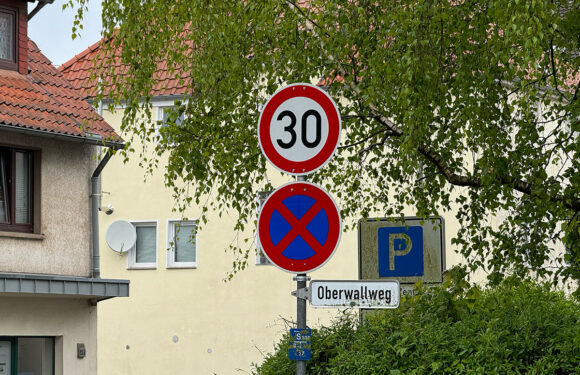 Geschwindigkeitsmessungen in der 30er Zone im Zentrum Bückeburgs