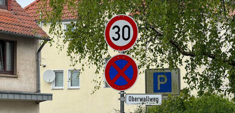 Geschwindigkeitsmessungen in der 30er Zone im Zentrum Bückeburgs