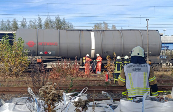 Feuerwehralarm: Gefahrguteinsatz am Bahnhof Stadthagen