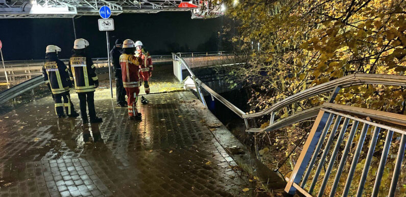 Tödlicher Verkehrsunfall in Minden: PKW durchbricht Brückengeländer und stürzt in die Tiefe