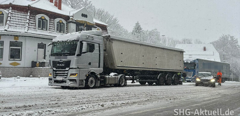 Schnee sorgt für Glätte, Unfälle und Verkehrschaos in Schaumburg