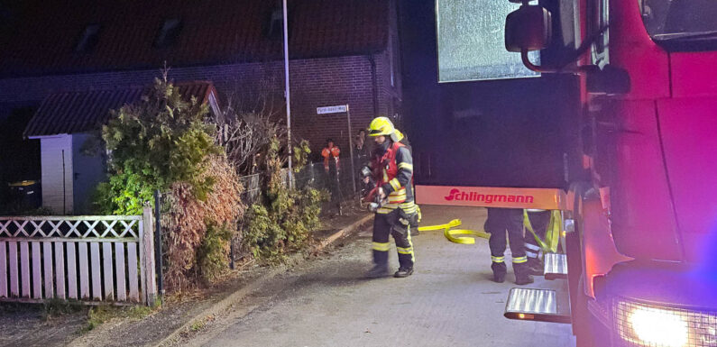 2025 war erst 14 Minuten alt: Heckenbrand in Hagenburg