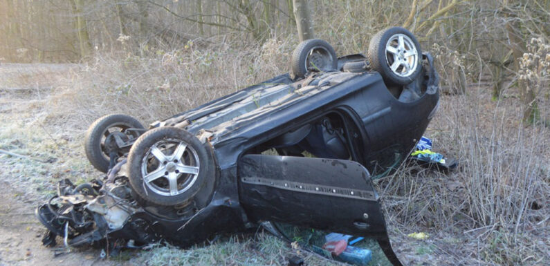 Wenden auf der Bundesstraße und Glätte: Zwei Unfälle auf der B 83 bei Bückeburg