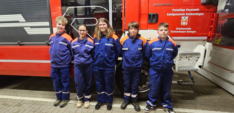 Neue Sprecher der Jugendfeuerwehr Auhagen/Düdinghausen Sachsenhagen gewählt