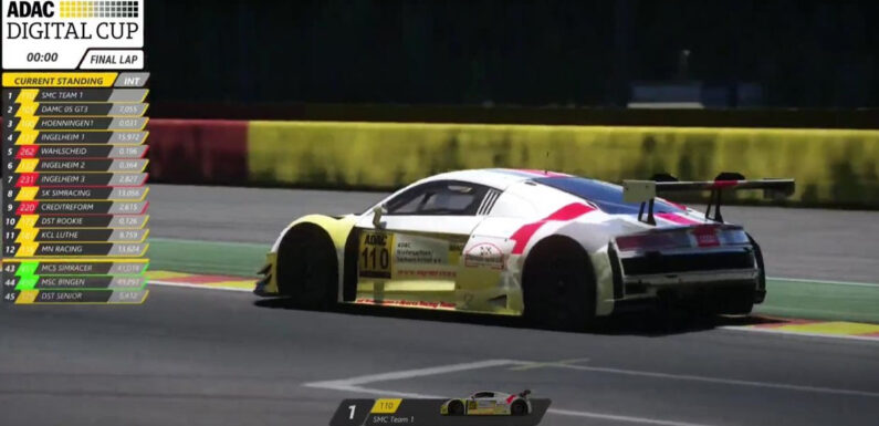 SMC beim ADAC Digital Cup: Zwei Rennsiege trotz Massencrash / Hauptgegner bleibt Team SK SimRacing