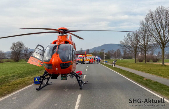 Rinteln: Schwerverletzter Motorradfahrer nach Unfall in Klinik geflogen