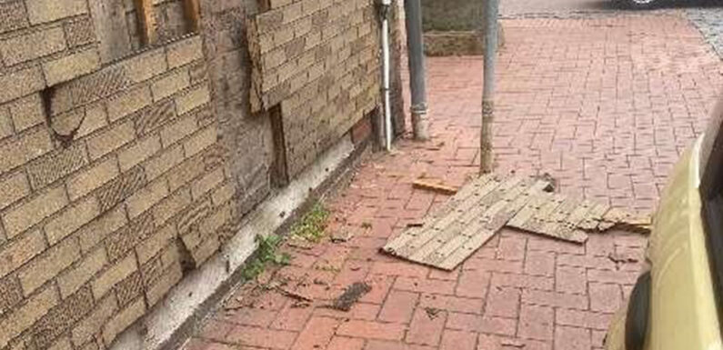 Hausfassade in Obernkirchen beschädigt