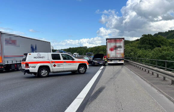 Feuerwehreinsatz auf der A2